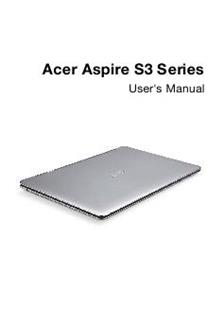 Acer Aspire S3 Series manual